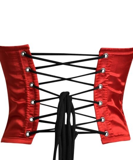Red Satin Bustier Women Corset Top