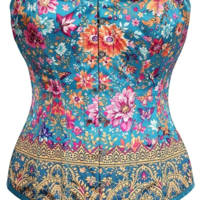 Satin Steel Boned Overbust Corset Top