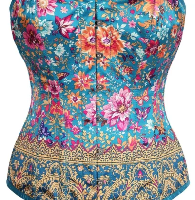 Satin Steel Boned Overbust Corset Top