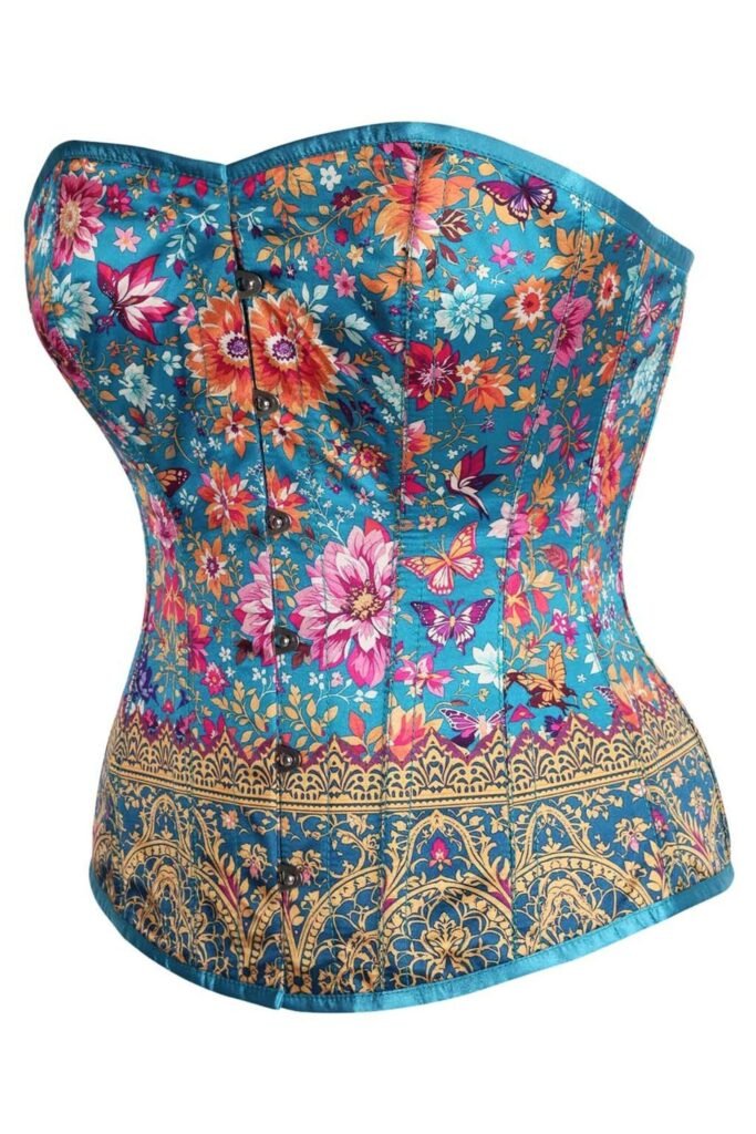 Satin Steel Boned Overbust Corset Top