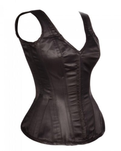 Shoulder Straps Overbust Steel Boned Satin Corset