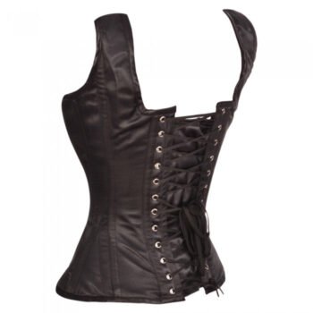 Shoulder Straps Overbust Steel Boned Satin Corset