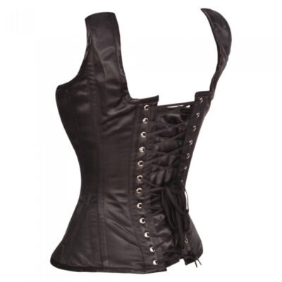 Shoulder Straps Overbust Steel Boned Satin Corset