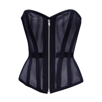 Steel Boned Strapless Mesh Waist Trainer Corset
