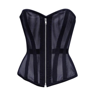 Steel Boned Strapless Mesh Waist Trainer Corset
