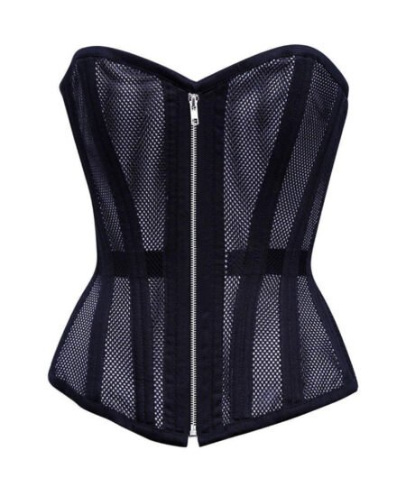 Steel Boned Strapless Mesh Waist Trainer Corset