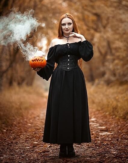 Black Steampunk Brocade Overbust Corset with Chains