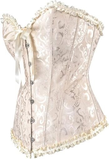 Elegant Lace Corset with Satin Ribbons