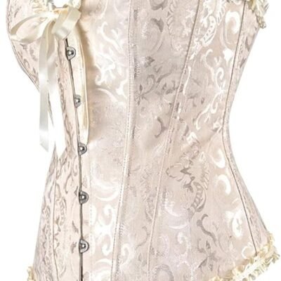 Elegant Lace Corset with Satin Ribbons