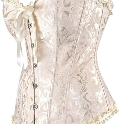 Elegant Lace Corset with Satin Ribbons