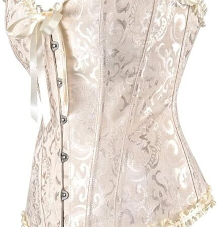 Elegant Lace Corset with Satin Ribbons