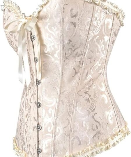 Elegant Lace Corset with Satin Ribbons