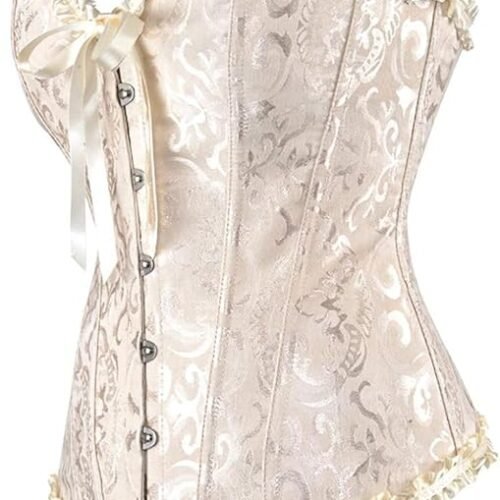 Elegant Lace Corset with Satin Ribbons