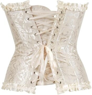 Elegant Lace Corset with Satin Ribbons
