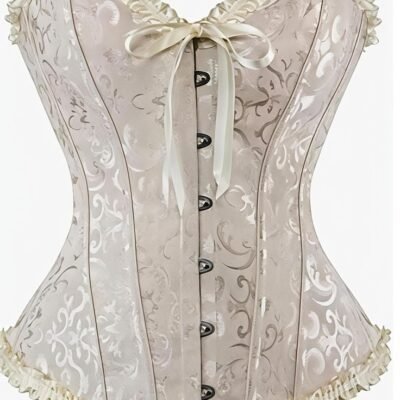 Elegant Lace Corset with Satin Ribbons