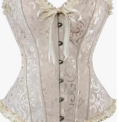 Elegant Lace Corset with Satin Ribbons