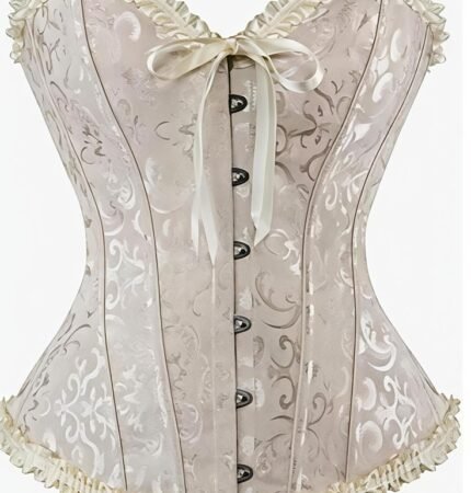 Elegant Lace Corset with Satin Ribbons