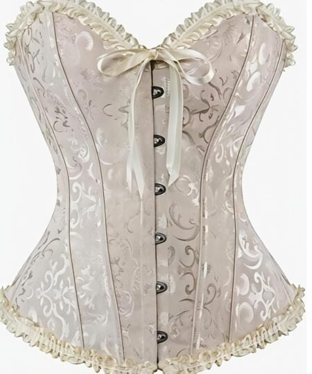 Elegant Lace Corset with Satin Ribbons