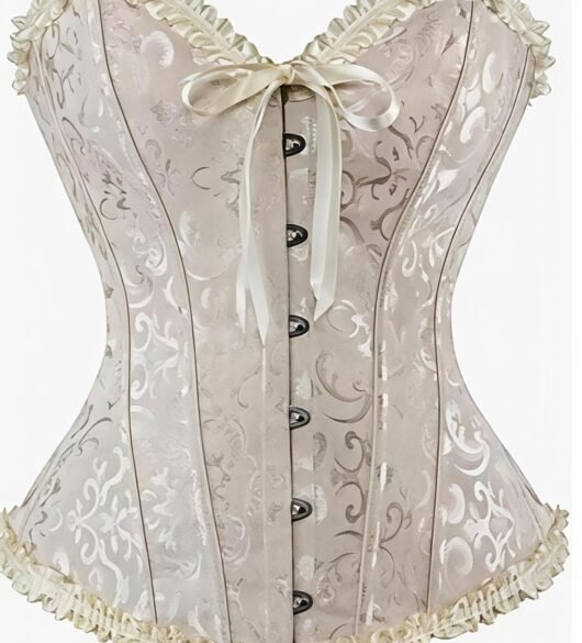 Elegant Lace Corset with Satin Ribbons