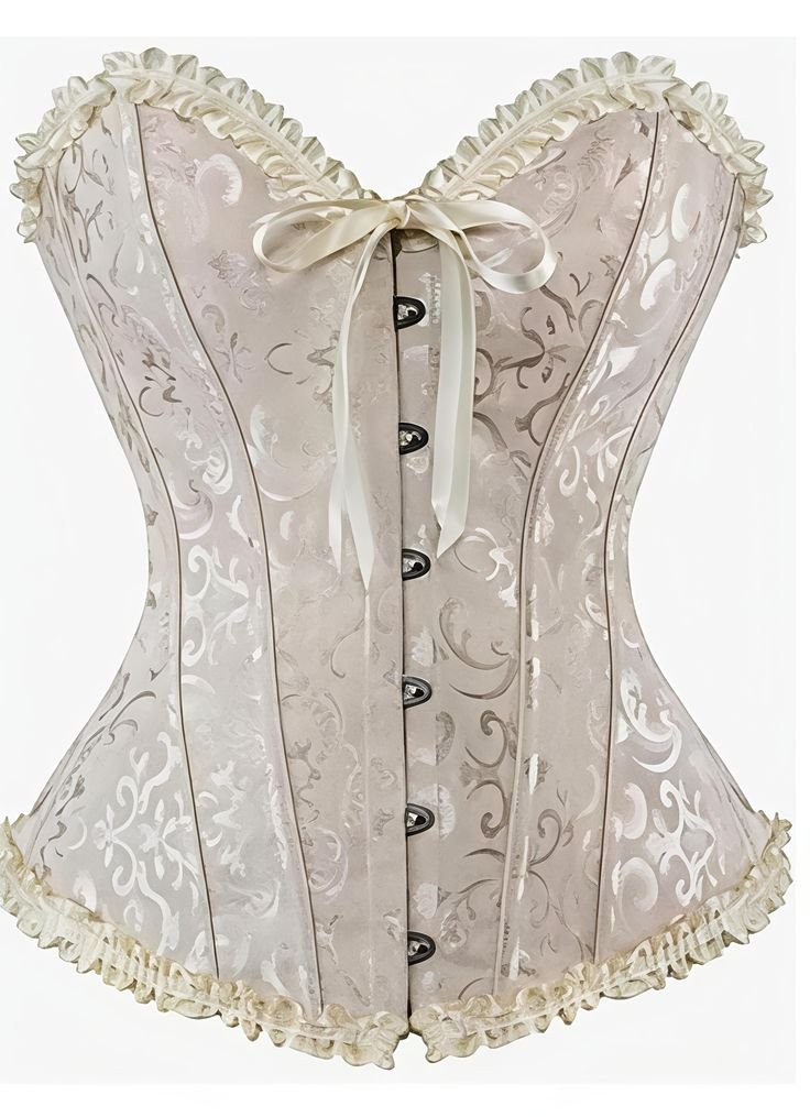 Elegant Lace Corset with Satin Ribbons Elegant Lace Corset with Satin Ribbons