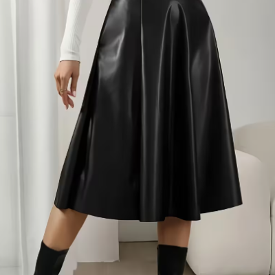 High Waist Pleated Skirt