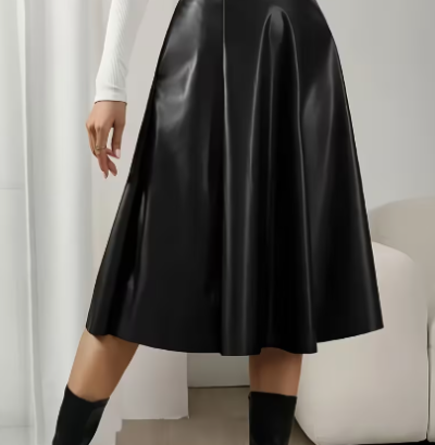 High Waist Pleated Skirt