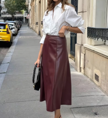a-line skirt women stylish look