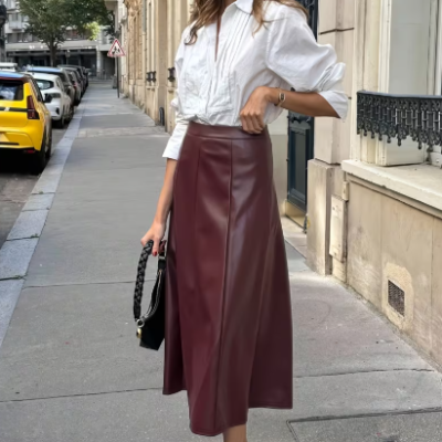 a-line skirt women stylish look