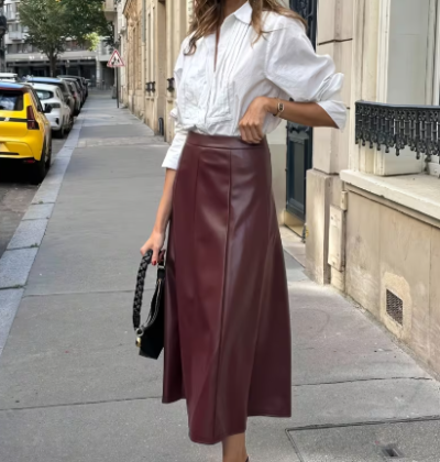 a-line skirt women stylish look