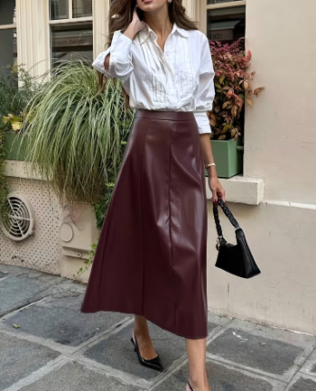 a-line skirt women stylish look