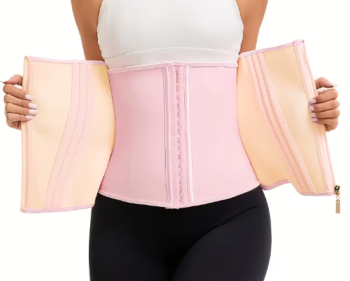 hourglass waist trainer corset slimming shapewear for women with zipper and hook closure