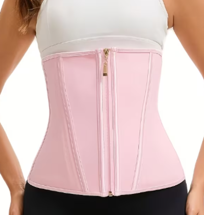 hourglass waist trainer corset slimming shapewear for women with zipper and hook closure