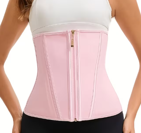 hourglass waist trainer corset slimming shapewear for women with zipper and hook closure