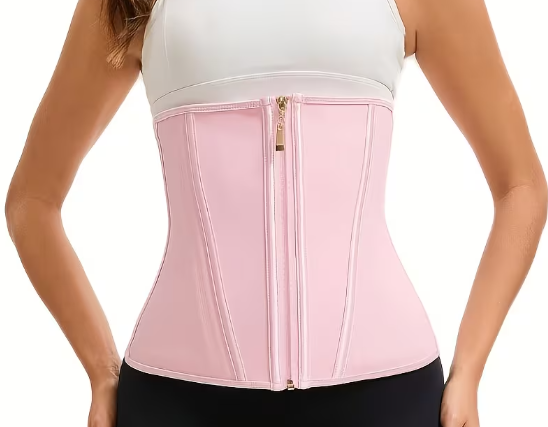 hourglass waist trainer corset slimming shapewear for women with zipper and hook closure