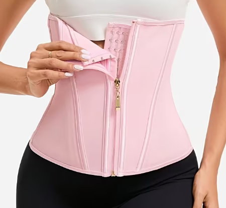 hourglass waist trainer corset slimming shapewear for women with zipper and hook closure